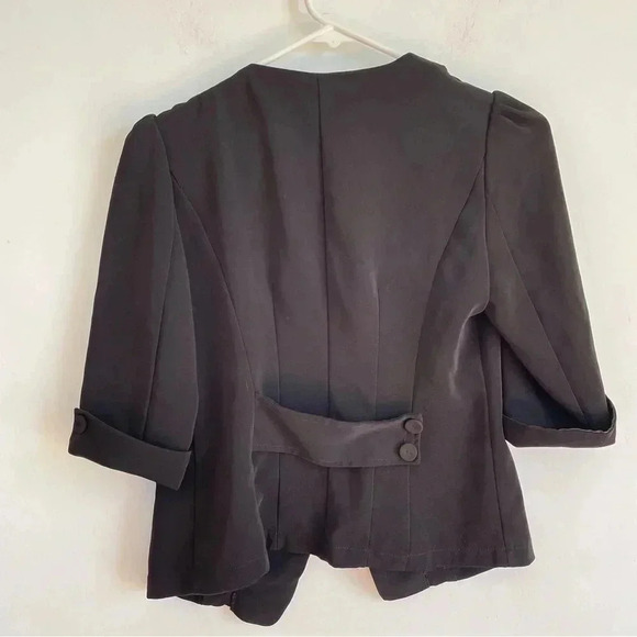 MaxMara Black Mini Blazer Jacket Classic Business Casual Work Wear Small - Picture 2 of 11